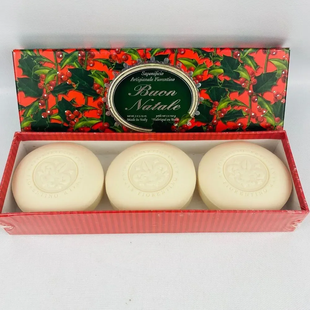 Saponificio Artigianale Fiorentino 3‎ Soap Set 5.29oz Buon Natale Gift Set
